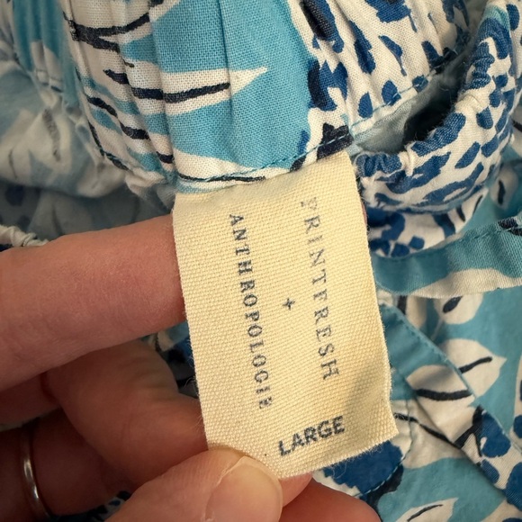 Printfresh x Anthropologie Pajama Shorts Blue Cheetah print size Large - Picture 3 of 11